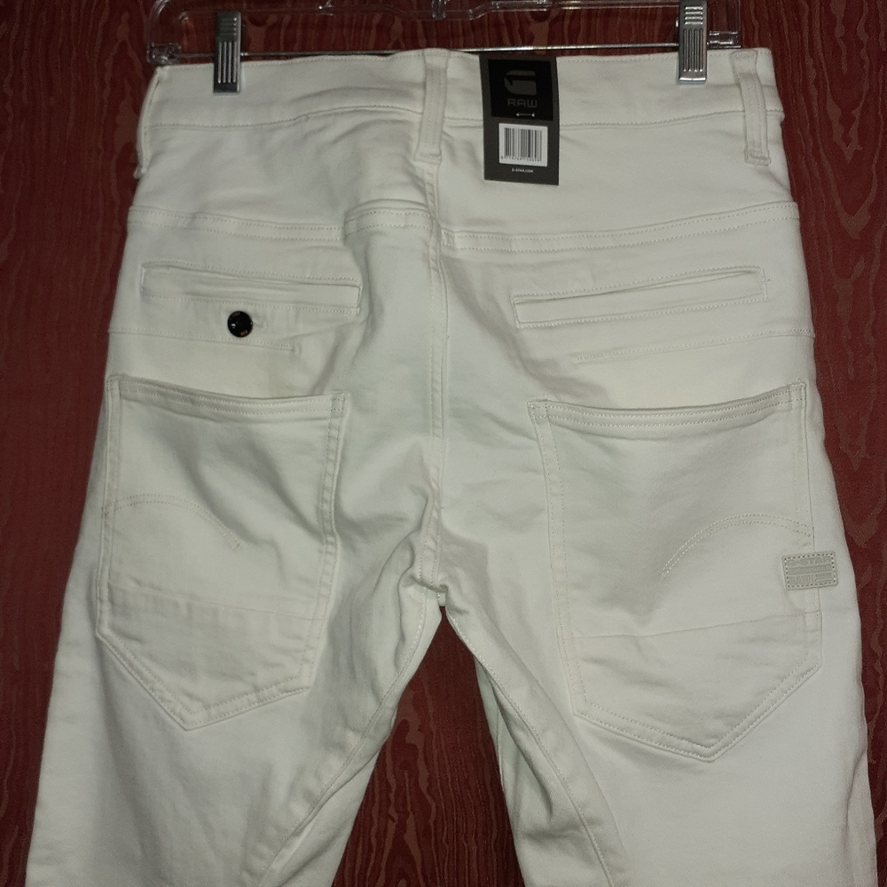 NWT G STARR RAW D-STAQ 3D SLIM WHITE WOMEN'S JEANS SIZE 28/30 SUPER STRETCH - Picture 6 of 16
